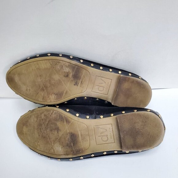 DV By Dolce Vida Molly Black Suede Calf Hair Tassel Loafers Size 7.5 - Picture 6 of 8